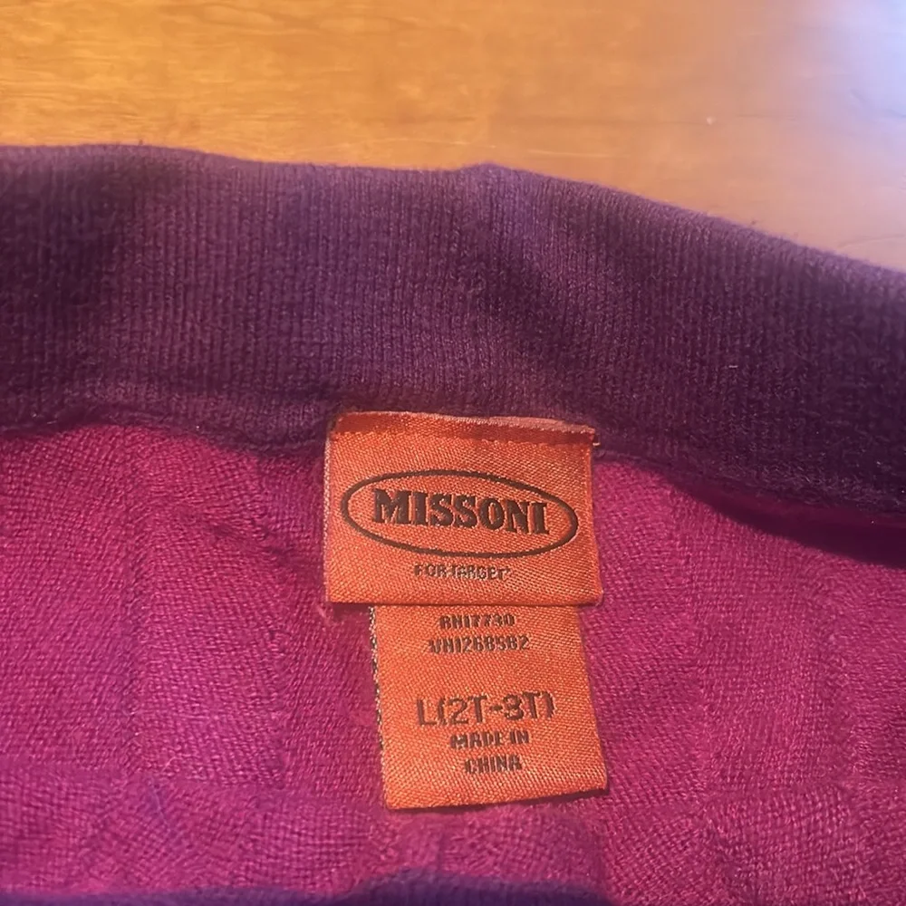 Toddler Girl Missoni Purple Leggings Size 2T-3T
